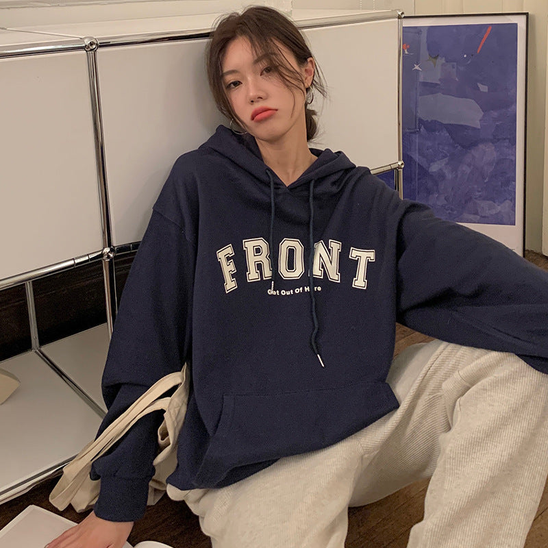 Oversized Fleece-Lined Hooded Sweatshirt for Women