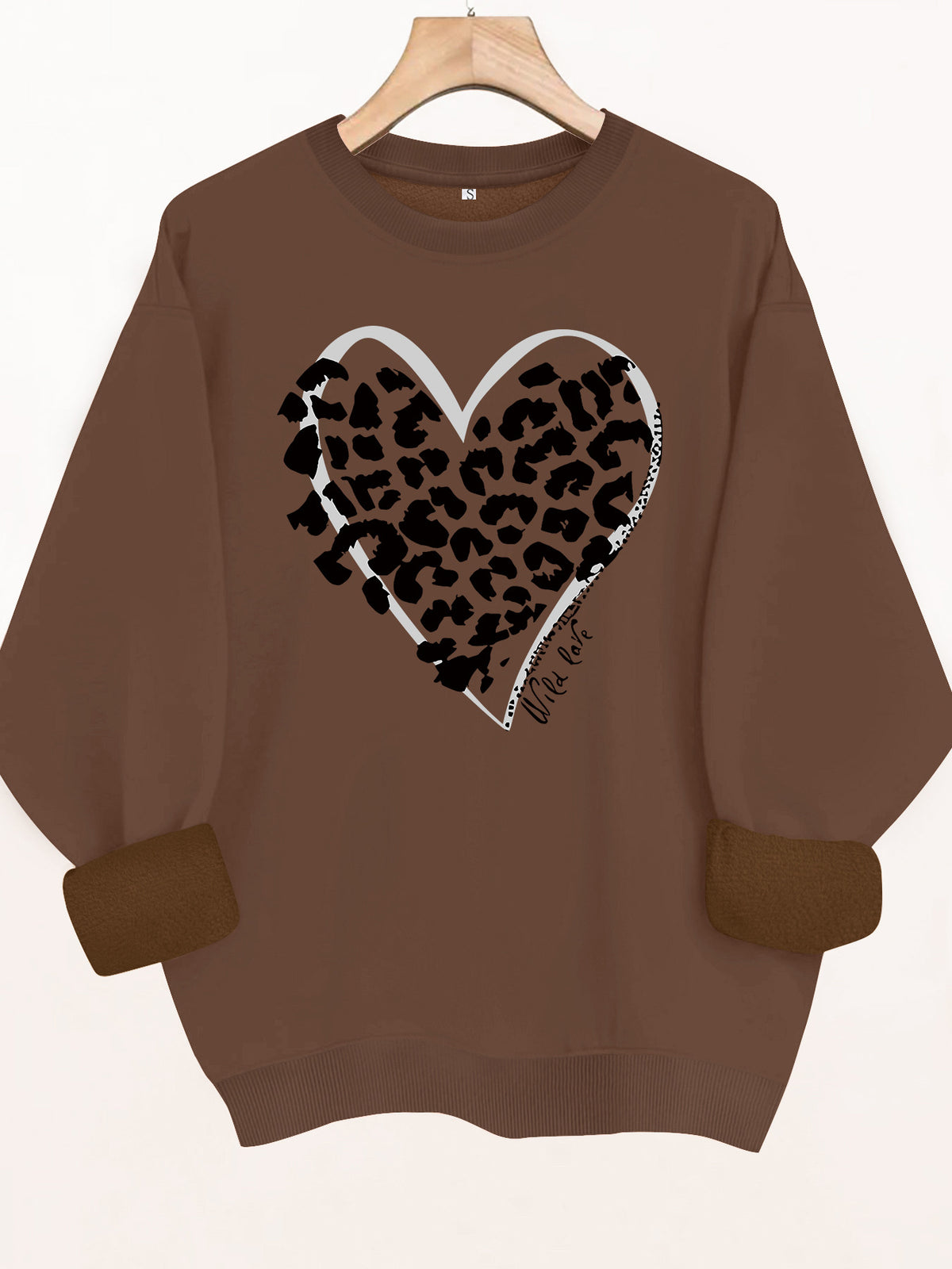 Round neck fleece hoodie