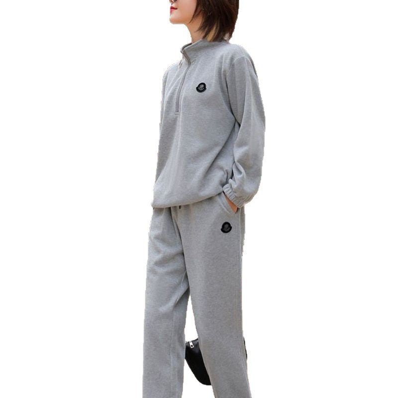 Sportswear Set for Women Spring Autumn Loose Plus Size Hoodie Casual Fashion Sweatpants Youthful Two-Piece Set