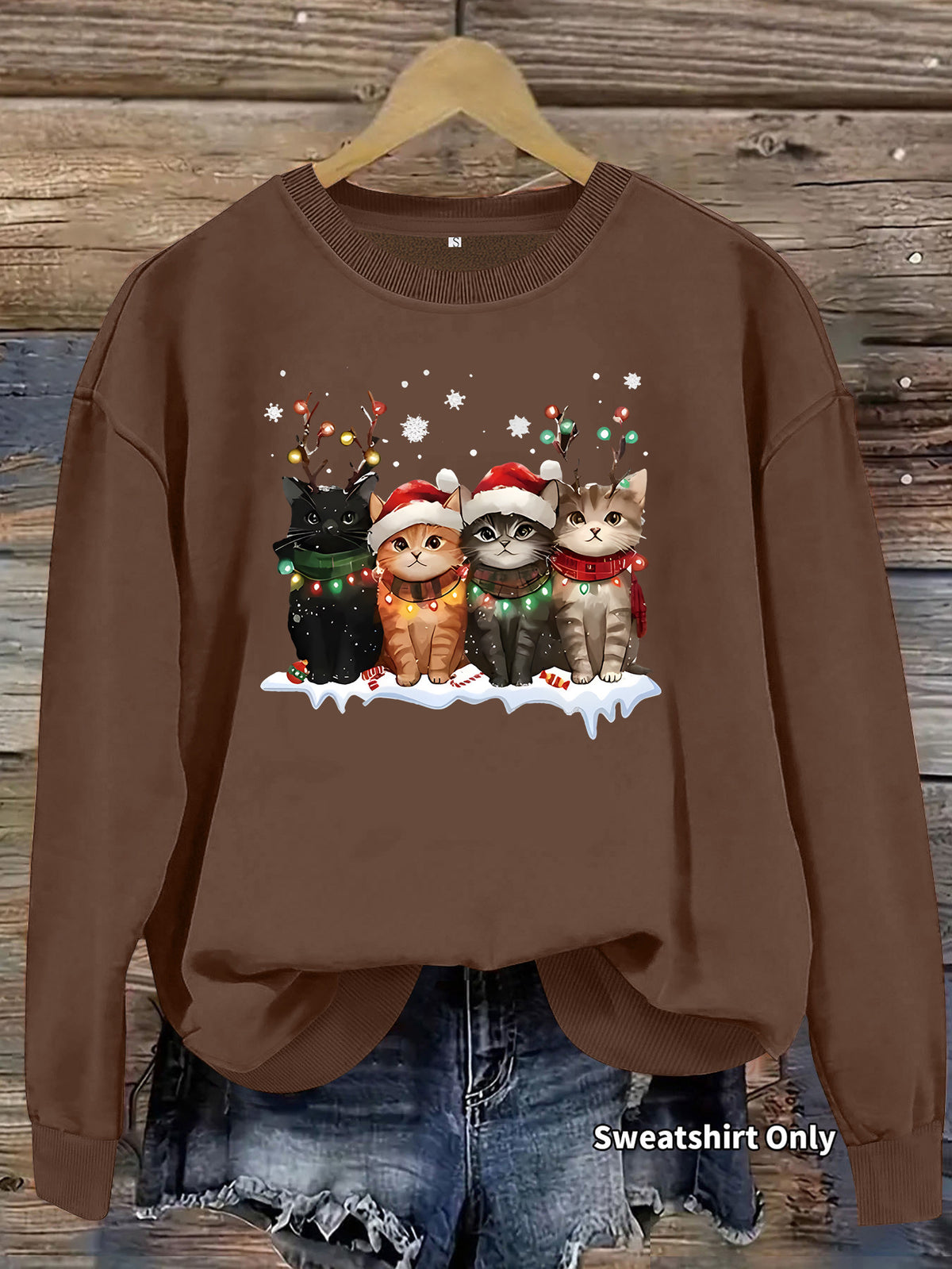 Loose velvet sweatshirt
