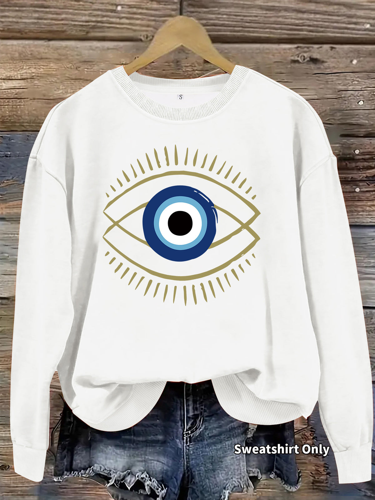 Loose velvet sweatshirt
