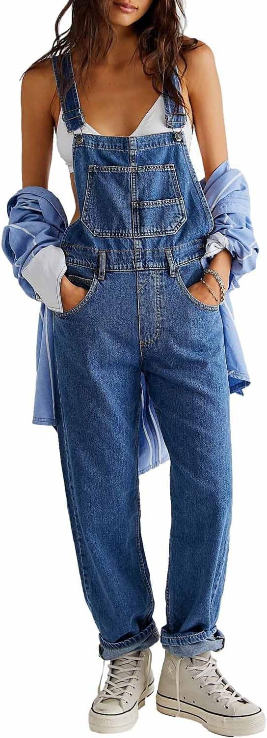 Summer Women's Trendy  Denim Overalls Casual Streetwear Comfortable Suspender Pants
