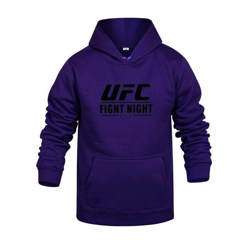 Trendy UFC Letter Print Casual Hoodie for Men, Long Sleeve,Sweatshirt