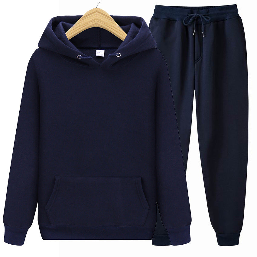 Men's Solid Color Thickened Hoodie Sweatshirt Casual Pullover Unisex Top