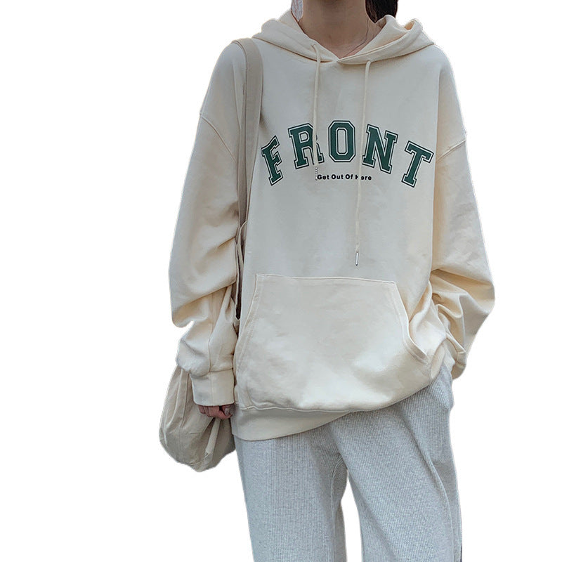 Oversized Fleece-Lined Hooded Sweatshirt for Women
