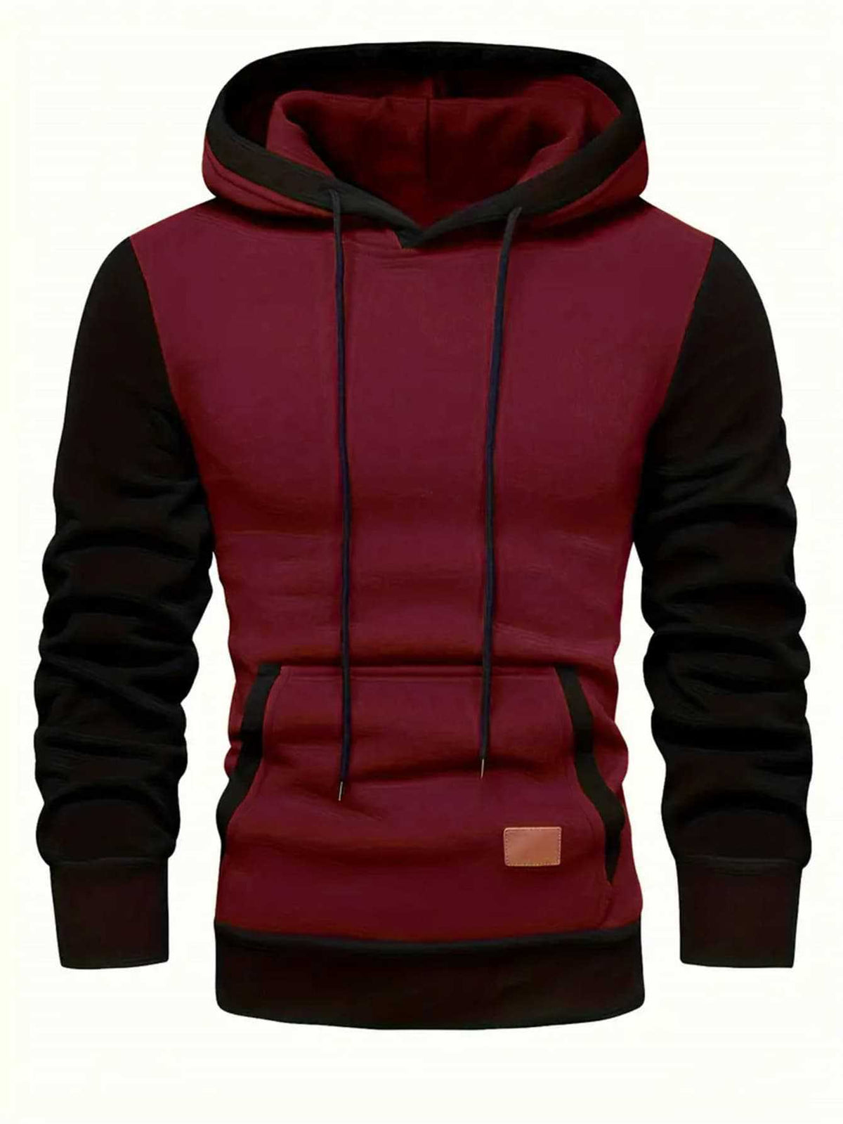 Men's Color Block Sweatshirt Jacket Casual Sporty Thick Fleece Pullover