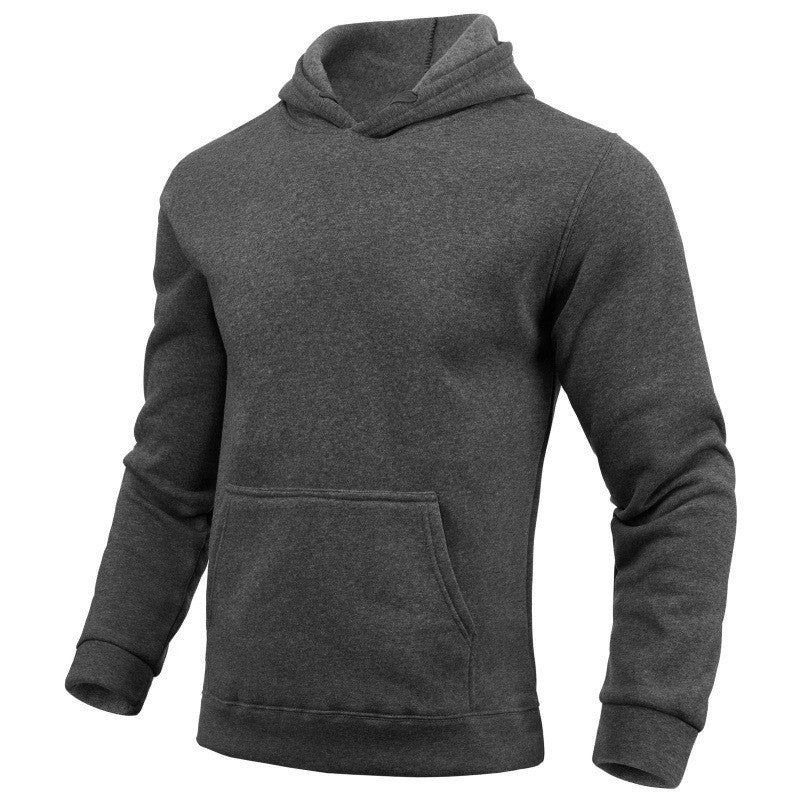 Solid Color Casual Athletic Pullover Hoodie Unisex Sweatshirt Jacket