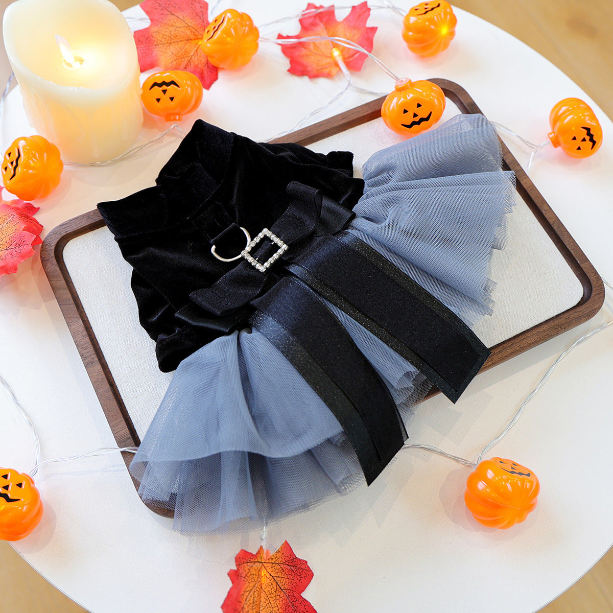 Halloween Pet Dog Cat Dress Quirky Pumpkin Wedding Costume Outfit