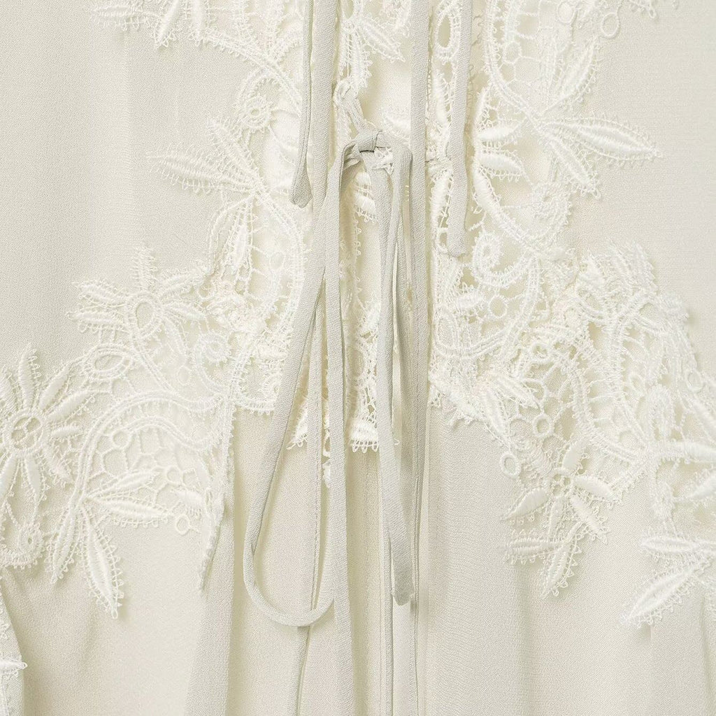 Lace Embroidered Collar Shirt
