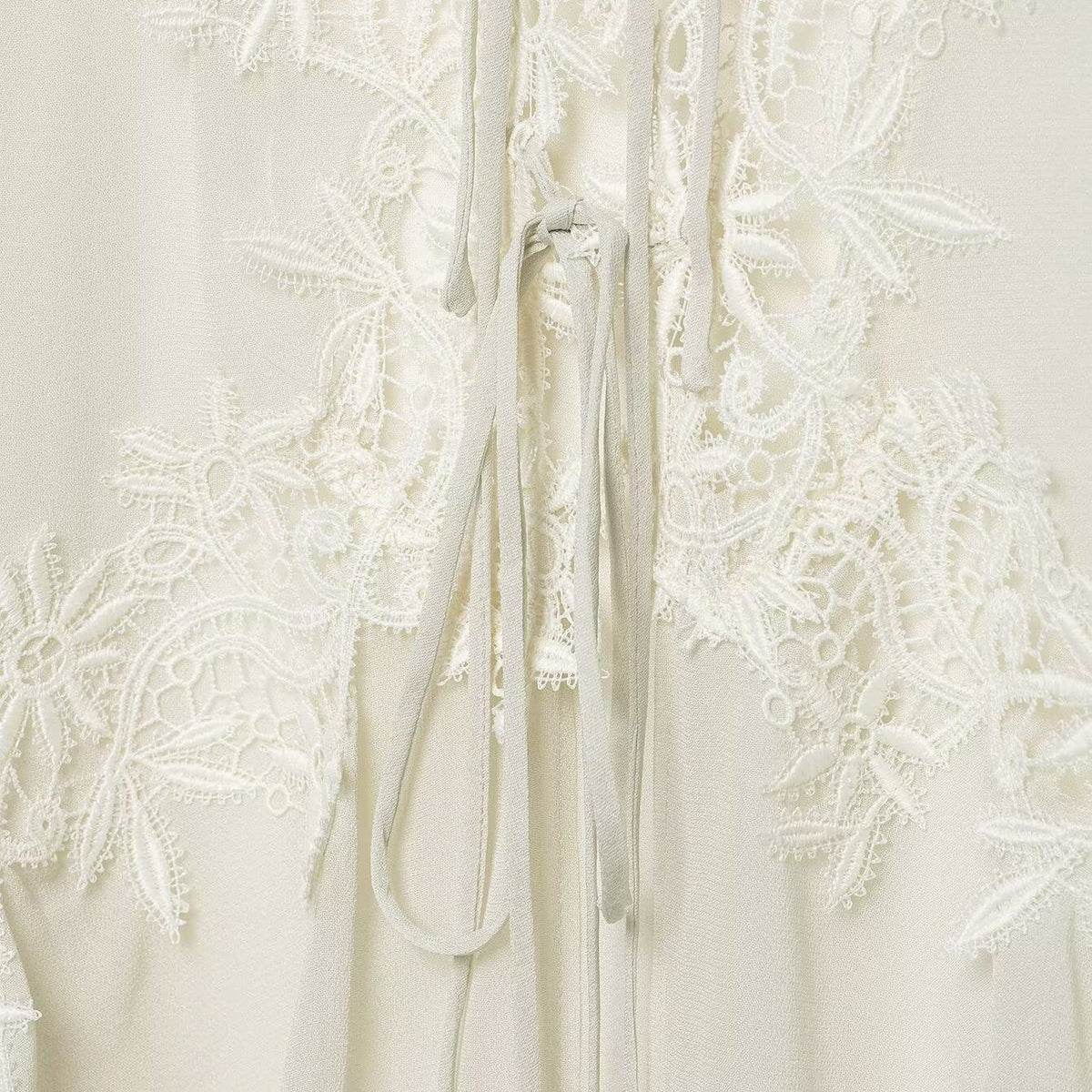 Lace Embroidered Collar Shirt
