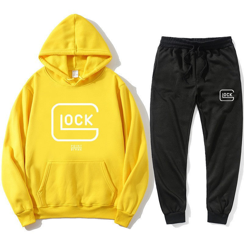 Streetwear Hooded Crewneck Sweatshirt for Men, Casual Warm Hoodie