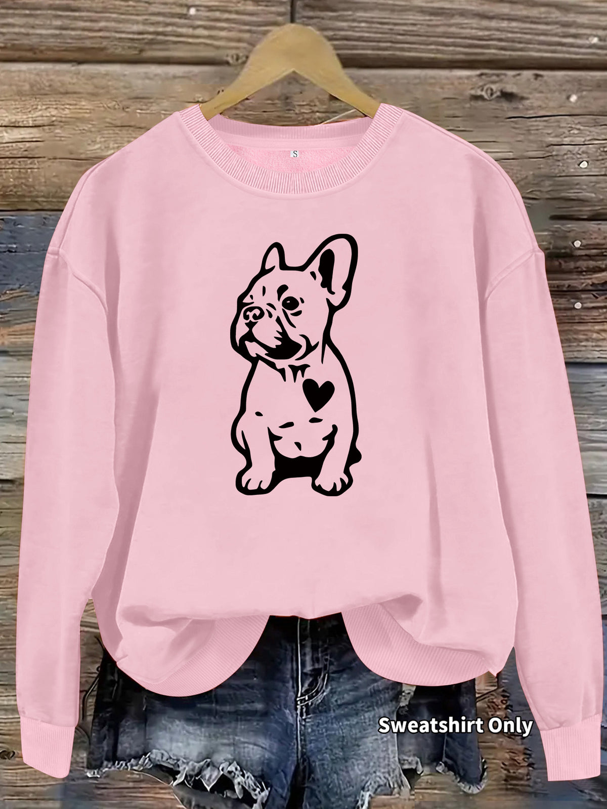 Round neck long sleeved sweatshirt