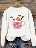 Loose velvet sweatshirt