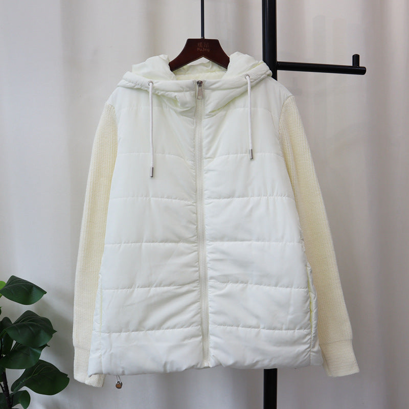 Hooded loose zipper jacket for women