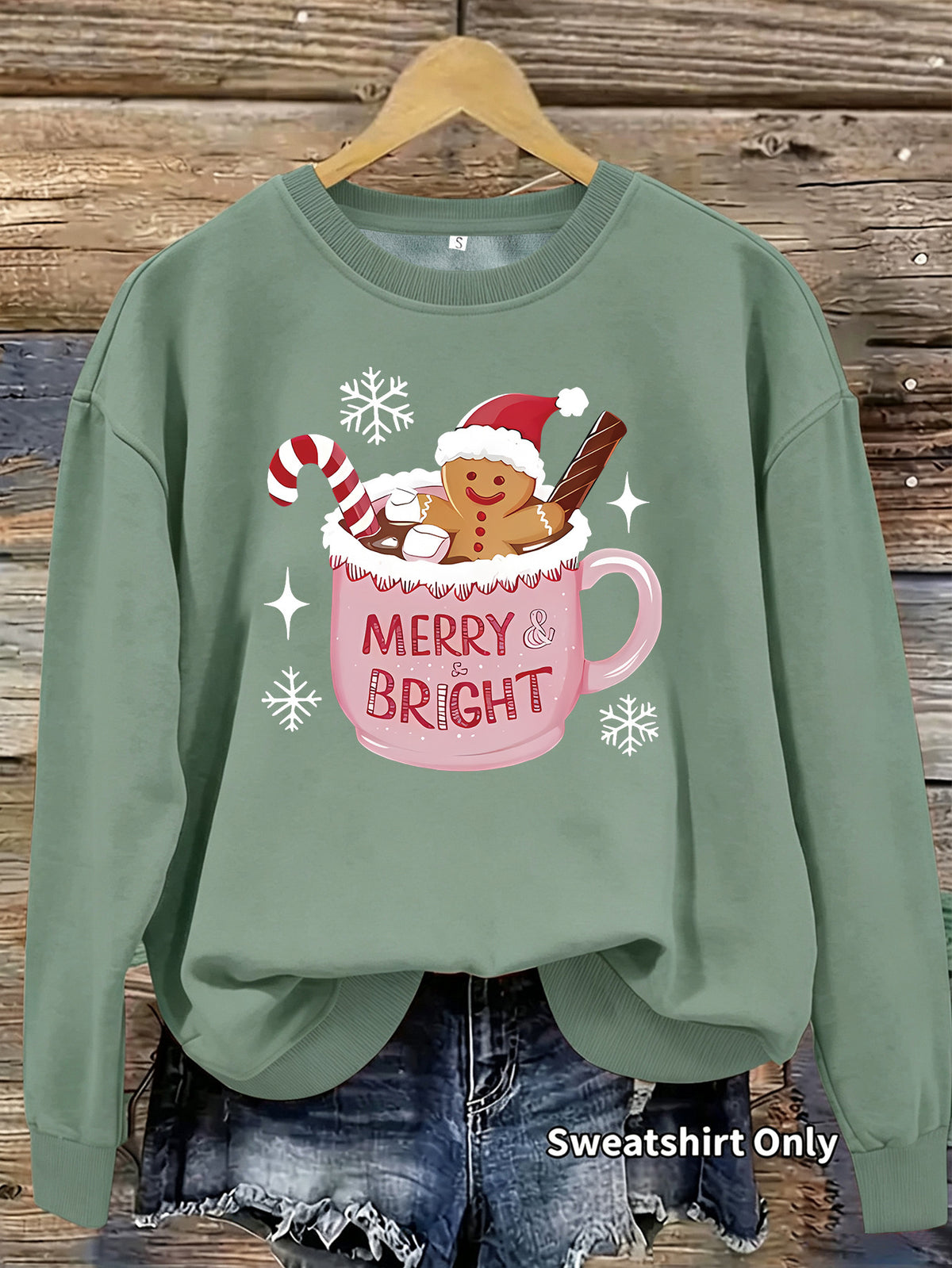 Loose velvet sweatshirt