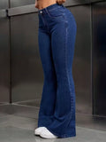 Summer Women's Flared Denim Pants, Versatile, Elegant, Slim-Fitting, Fashionable Long Trousers