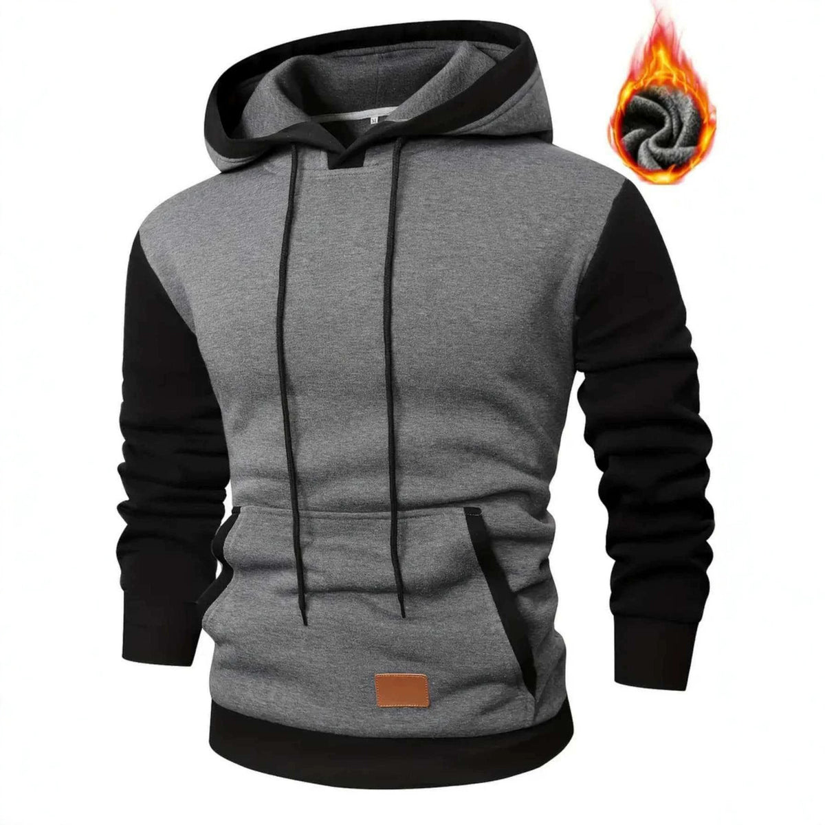 Men's Color Block Sweatshirt Jacket Casual Sporty Thick Fleece Pullover