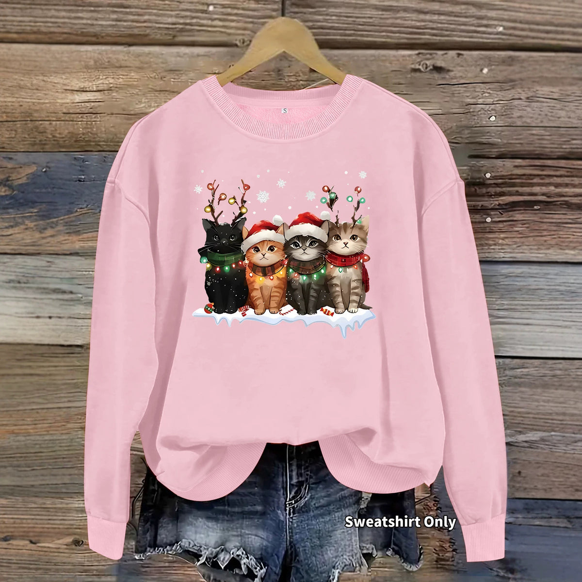 Loose velvet sweatshirt