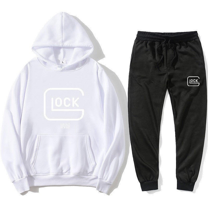Streetwear Hooded Crewneck Sweatshirt for Men, Casual Warm Hoodie