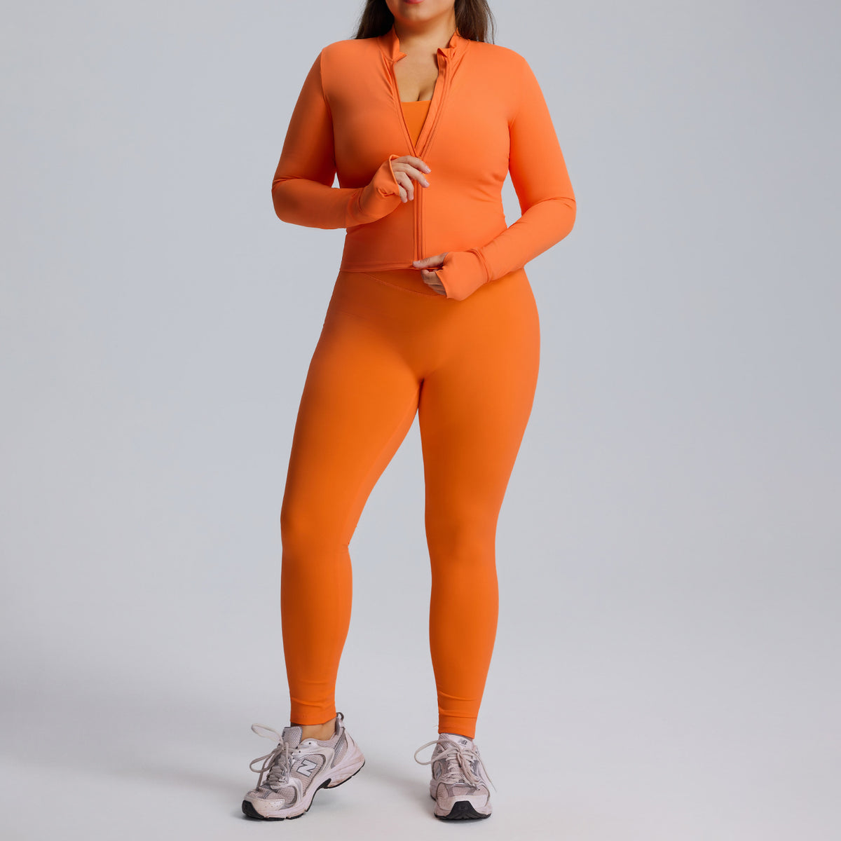 Long sleeved yoga suit set women's sportswear three piece set