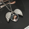 Custom-Made, Ships in 1-2 Days Angel Wings Love Heat Transfer Printing Necklace