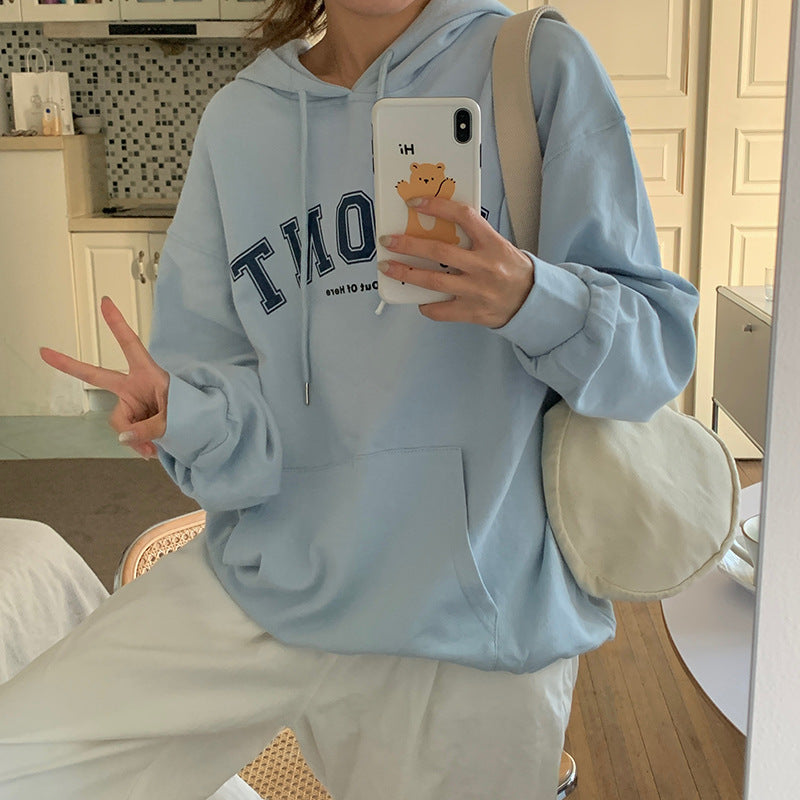 Oversized Fleece-Lined Hooded Sweatshirt for Women