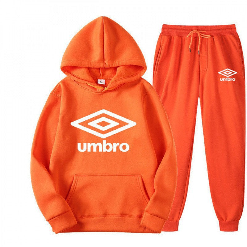 Sporty Hoodie and Pants Set for Men, Streetwear Casual Printed Hooded Sweatshirt  Joggers, Two-Piece