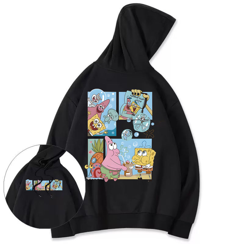 Men's  SpongeBob Graphic Long Sleeve Hooded Sweatshirt