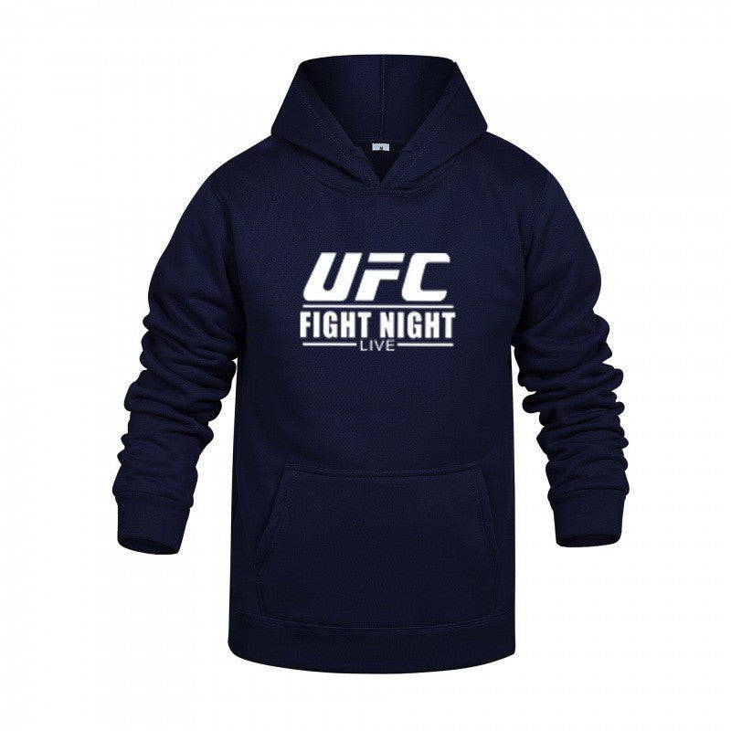 Trendy UFC Letter Print Casual Hoodie for Men, Long Sleeve,Sweatshirt