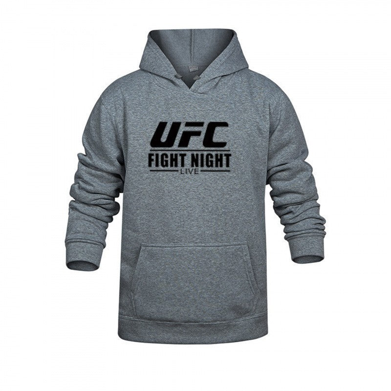 Trendy UFC Letter Print Casual Hoodie for Men, Long Sleeve,Sweatshirt