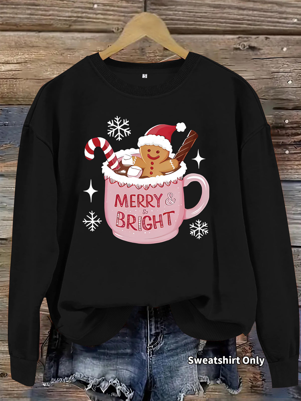 Loose velvet sweatshirt