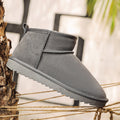 Men's snow boots made of thick cowhide warm and non slip oversized cotton shoes