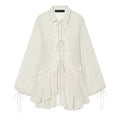 Collar Embroidered Lace Shirt