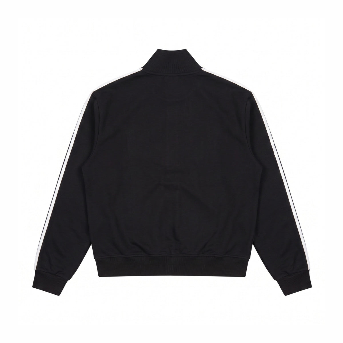 Sporty Side Stripe Open Front Stand Collar Loose Casual Hoodie