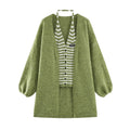 Two piece striped sweater set