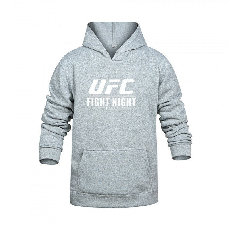 Trendy UFC Letter Print Casual Hoodie for Men, Long Sleeve,Sweatshirt
