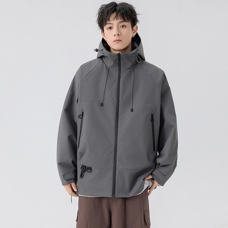 Unisex Waterproof Windbreaker Jacket for Hiking and Travel - Storm Orange