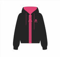 Women's Relaxed Fit Hooded Sweatshirt Jacket - White Grey Fall Winter Pullover