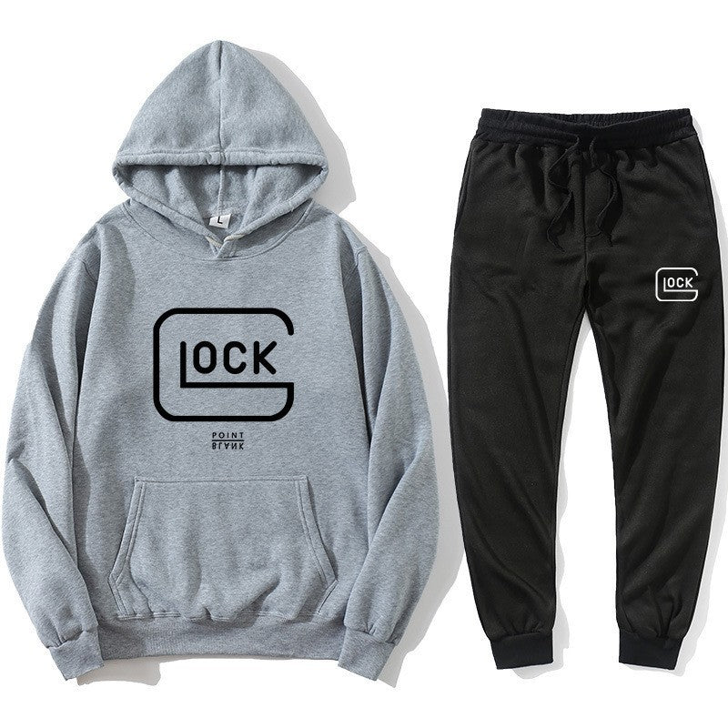 Streetwear Hooded Crewneck Sweatshirt for Men, Casual Warm Hoodie