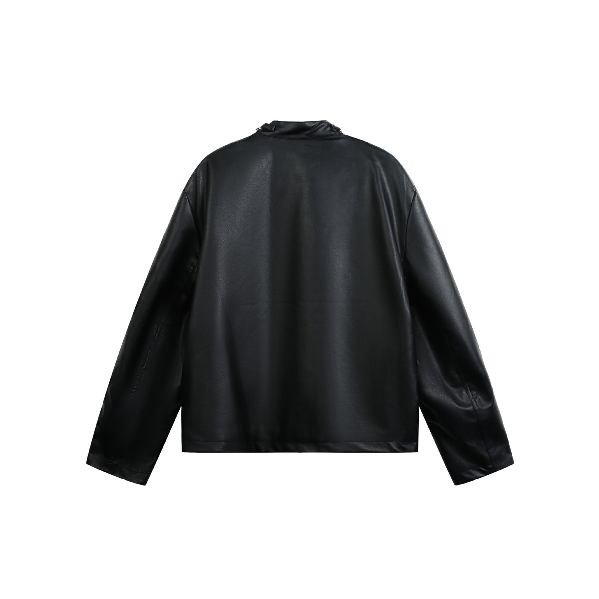 Retro Design Zip-Up PU Leather Jacket Unisex Edgy Biker Style Coat