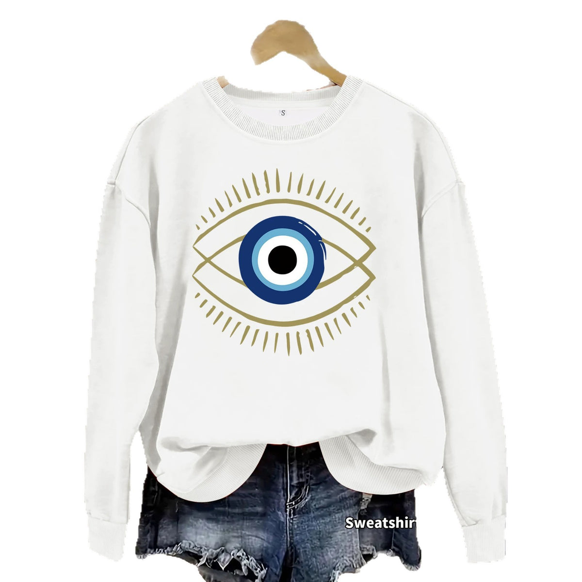 Loose velvet sweatshirt