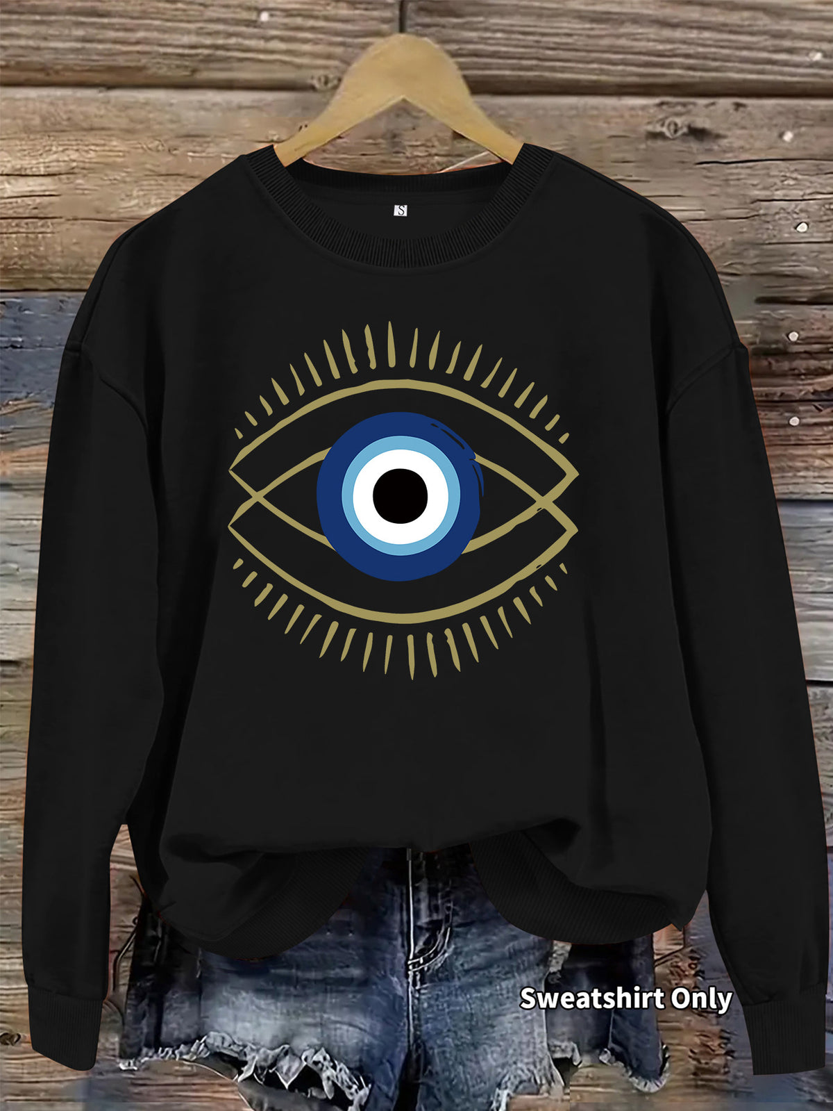 Loose velvet sweatshirt