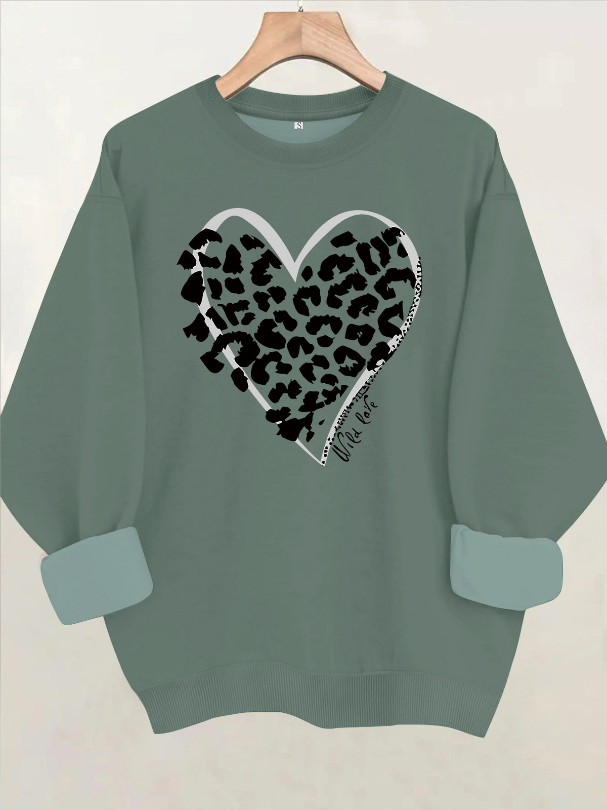 Round neck fleece hoodie
