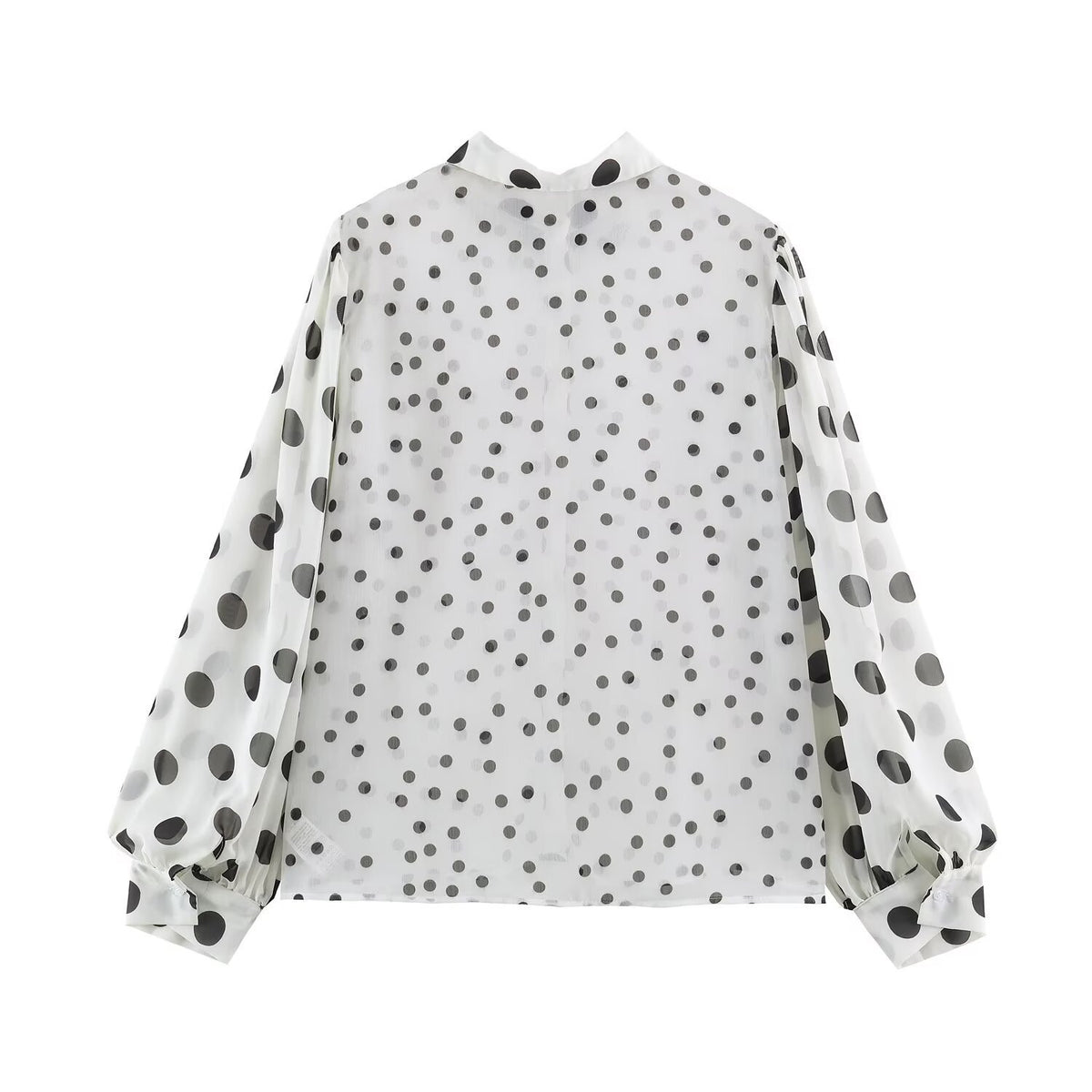 Polka dot lapel shirt