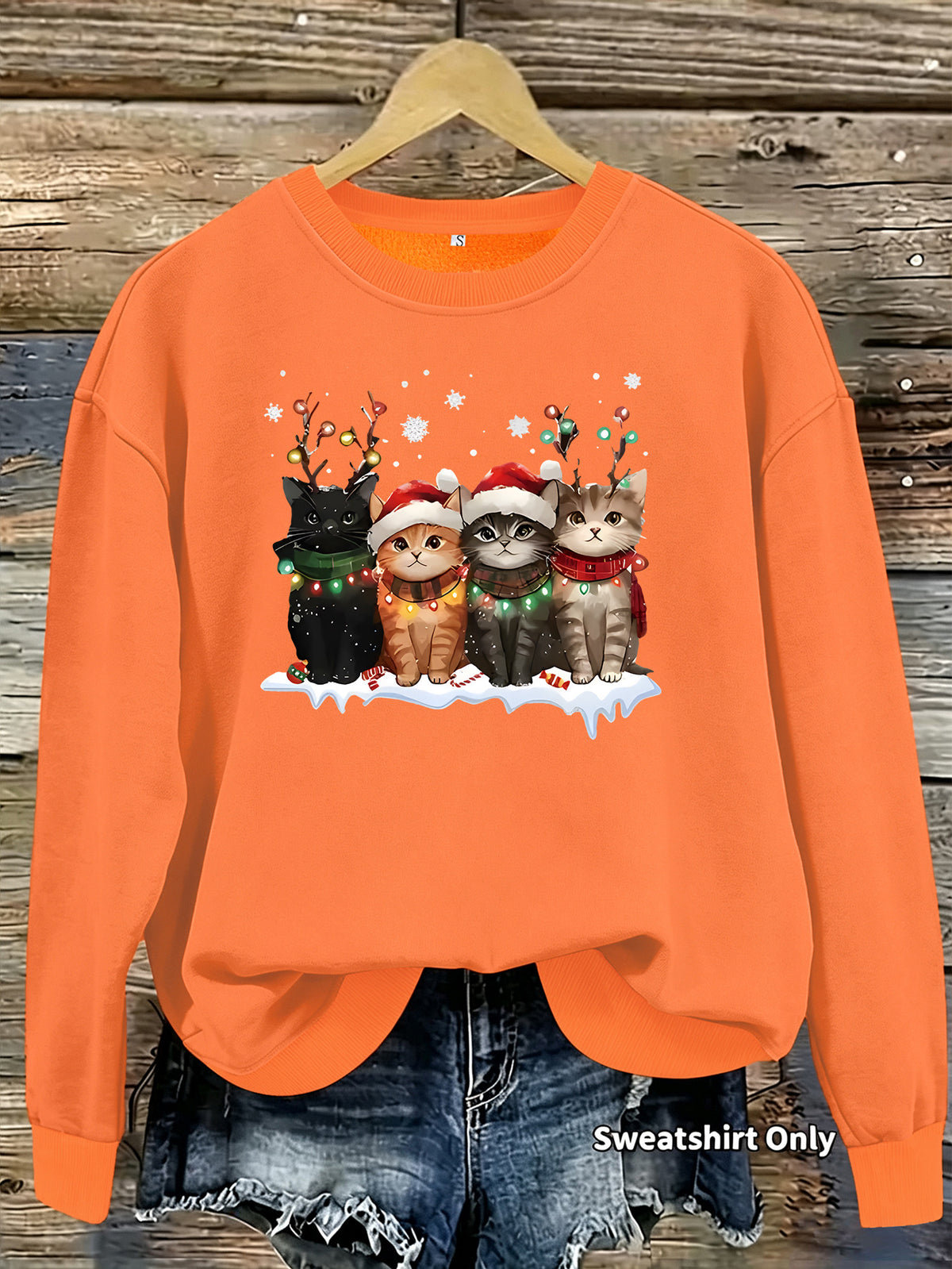 Loose velvet sweatshirt