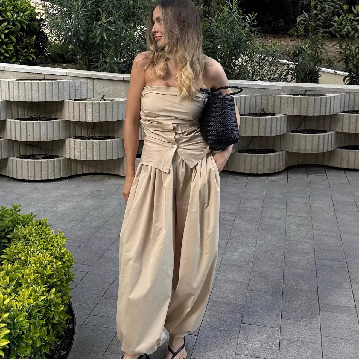 Casual sports lazy balloon shaped pants