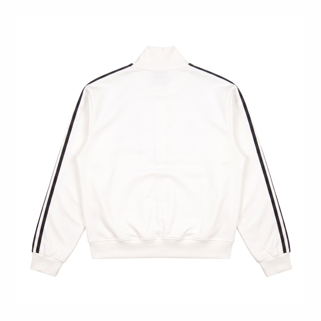 Sporty Side Stripe Open Front Stand Collar Loose Casual Hoodie