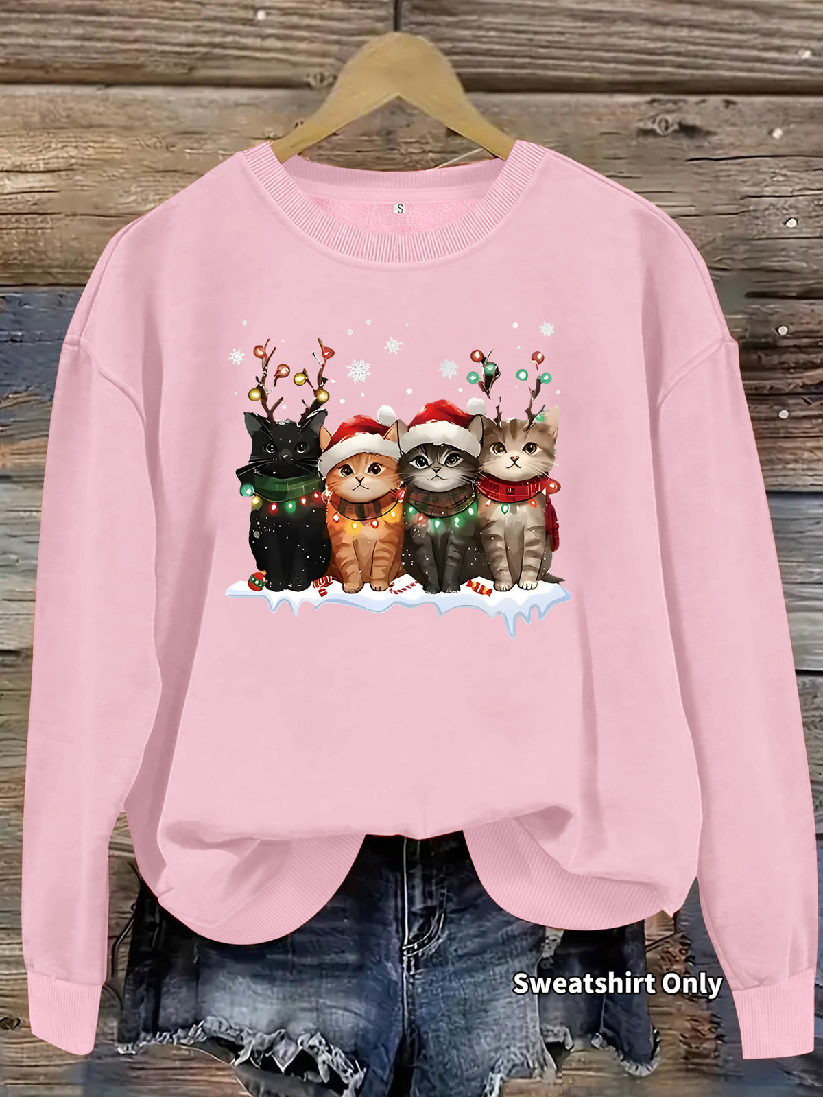 Loose velvet sweatshirt