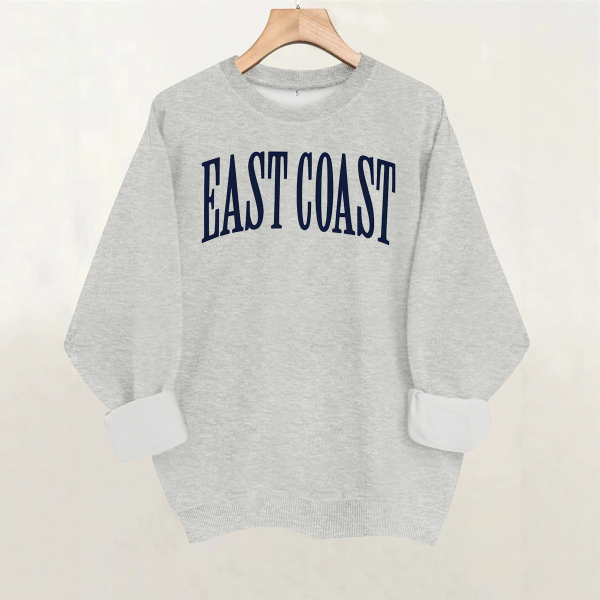 Round neck fleece hoodie