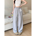 Vintage Casual Pants Men Loose Drape Wide Leg Versatile Long Trousers